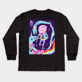 Space Unicorn Kids Long Sleeve T-Shirt